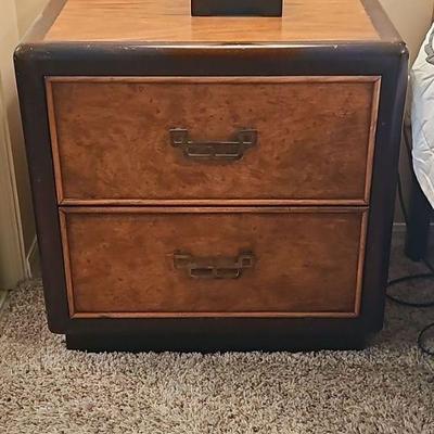 Pair of Vintage Dixie Furniture Asian Chinoiserie Nightstands
