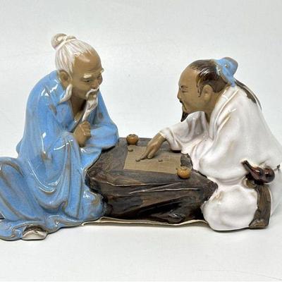 Vintage Chinese Shiwan Mudmen Glazed Pottery Figure