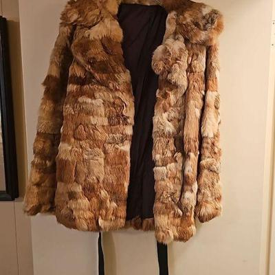 Genuine Vintage Rabbit Fur Coat