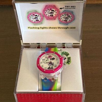 Vintage Disney Minnie Mouse Flash Dial Watch