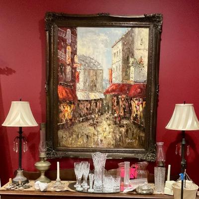 Impasto painting city scape