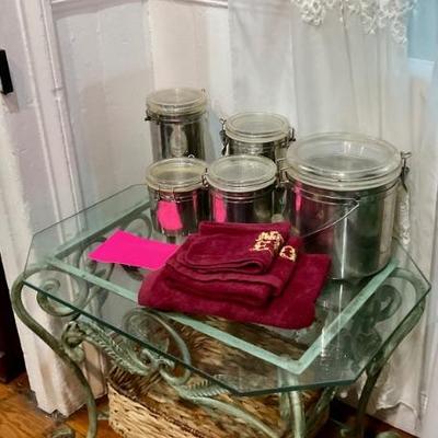 Table, canisters 
