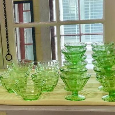 Uranium glass depression era glass