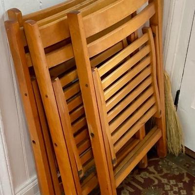 Wooden folding chairs