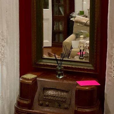 Antique radio cabinet