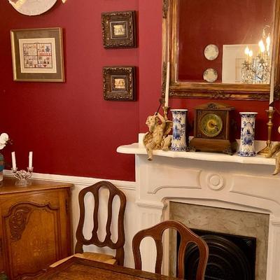 Mantle clock, mirror