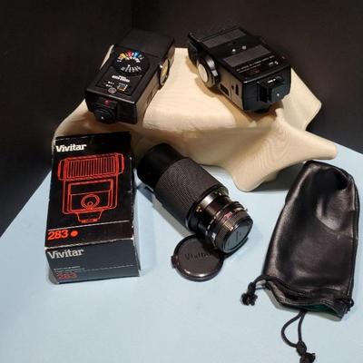 Vivitar Camera Lens And Flashes