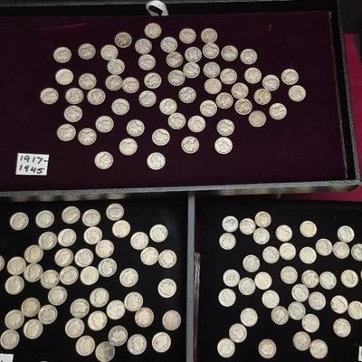 Dimes Worn 1917-1945-1950-1960