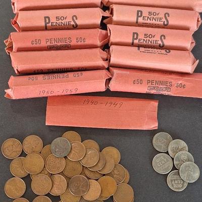 Mistery Lot Of Pennies 1940.....
