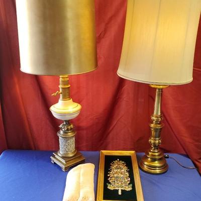 Vintage Stoffel Lamp And Art