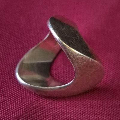 Silver Ring Stamped