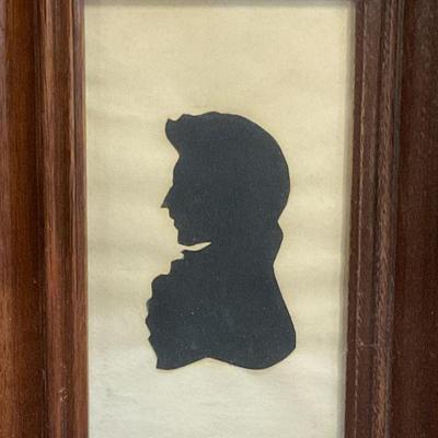 Framed Folk Art Cut Out Silhouette, Man
