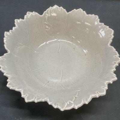 MCM Vtg Woodfield Steubenville Ceramic Leaf Bowl
