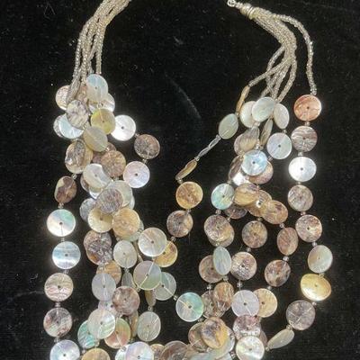 Vintage Avon Faux MOP Coin Necklace
