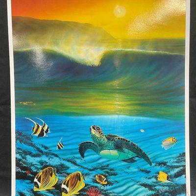 Robert Wyland North Shore Surf Lithograph

