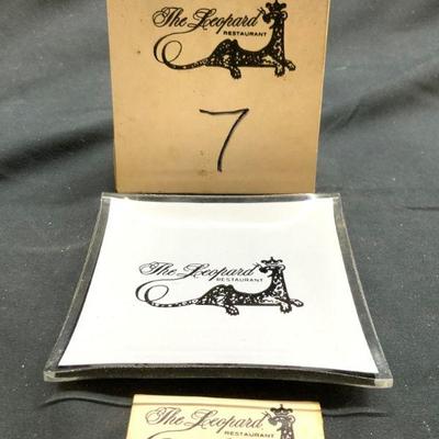 THE LEOPARD RESTAURANT Trink Dish Tbl Card & More
