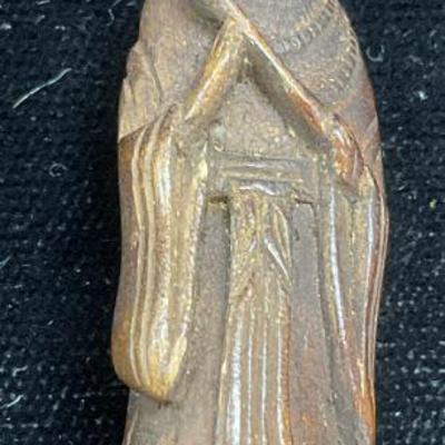 Carved Wood Figural Netsuke Pendant
