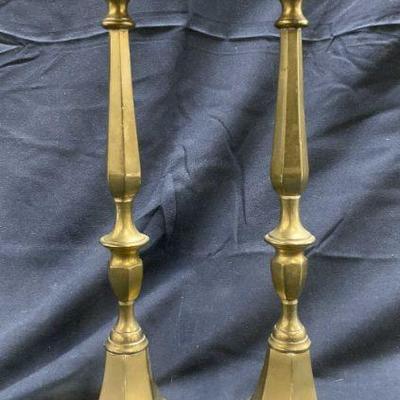 Vintage Pair Of Brass Candlesticks
