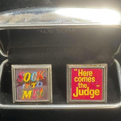 Vtg Avon Laugh In Lenticular Cufflinks
