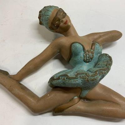 Vntg Ceramic Baller Dancer Wall Hanging
