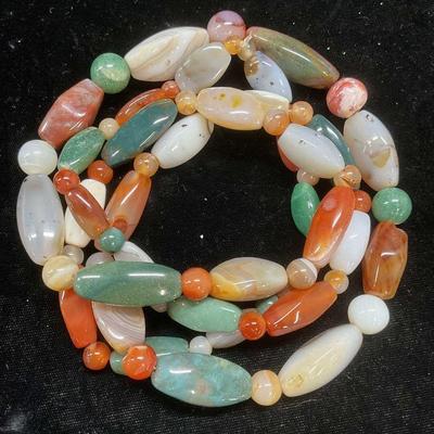 Beaded Semiprecious Gemstone Necklace
