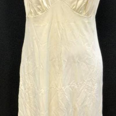 Cream Slip Dress Nightgown W Lace Edges
