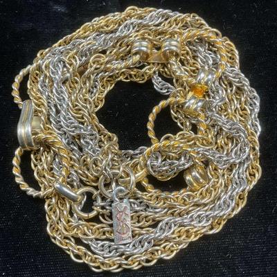 Vtg Yves Saint Laurent Gold Tn Chain Belt
