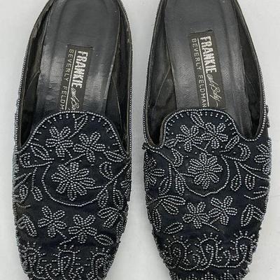 Vtg Frankie & Baby Beverly Feldman Beaded Mules
