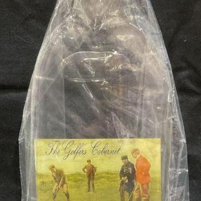 Golfers Cabernet Wine Bottle Cheese Board NIP
