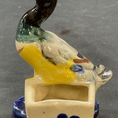 Vintage Ceramic Duck Planter, Japan
