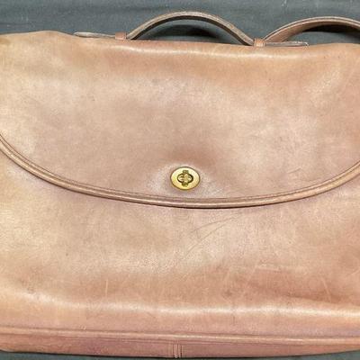 Vintage Coach Brown Leather Briefcase Handbag
