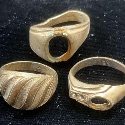 Lot 3 Vintage 10k Gold Filled Rings
