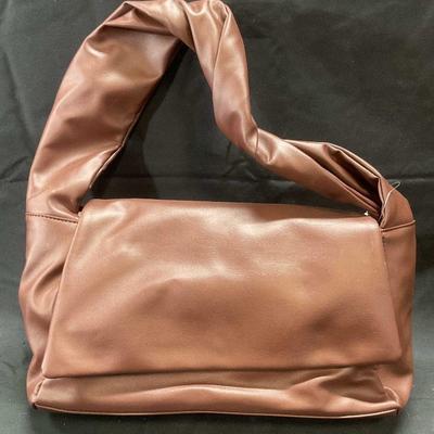 Brown Faux Leather Handbag NWT
