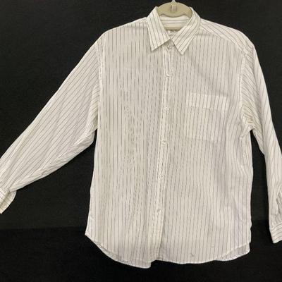 BURBERRY Striped Button Up Blouse
