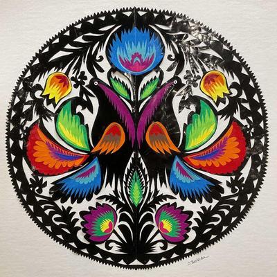 Sgn Bestecka Wycinanki Paper Cut Out Bird

