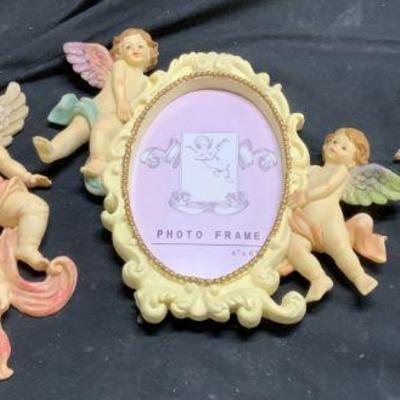 Lot 3 Composite Assorted Cherub Decor
