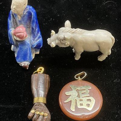 Lot 4 Asian Pendants & Figurals
