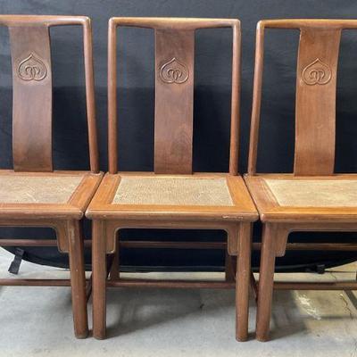 3 James Mont Ming Dynasty Style Yolk Back Chairs
