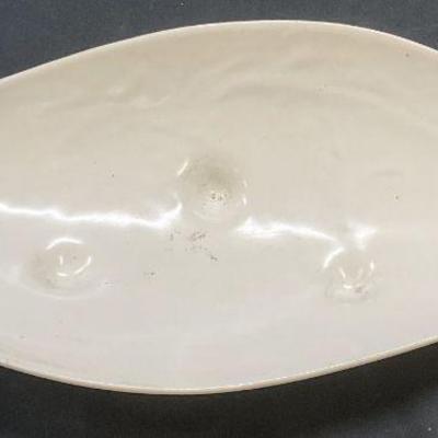 Mid Century Modern Vtg White Ceramic Bowl
