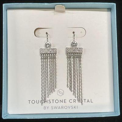 Swarovski Touchstone Crystal Chain Earrings

