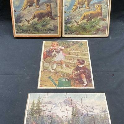 1930s Princess Series Picture Puzzle, 3 Puzzles
