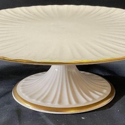 Lenox Gilt Porcelain Cake Stand
