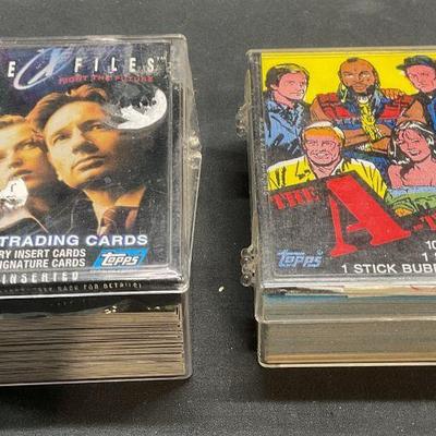 Group Lot 50+ X Files & The A Team Trading Cards
