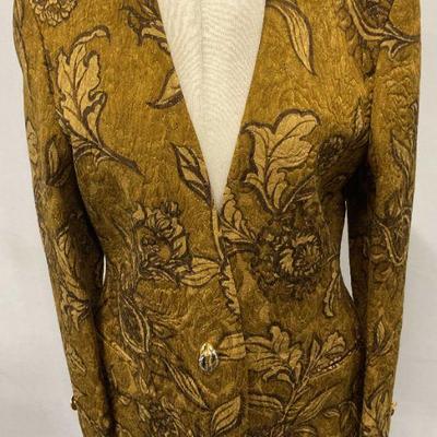 Vintage Basile Brown Floral Jacket, Italy

