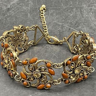 Vintage Bejeweled Crystal Bracelet
