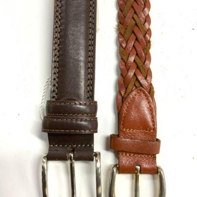 Lot 2 Leather Belts, Angelo Nardelli Italy & More
