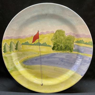 Mesa International Ceramic Gold Platter, Hungary
