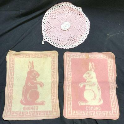 Reversible Bunny Baby Blankets Crochet Pot Holder
