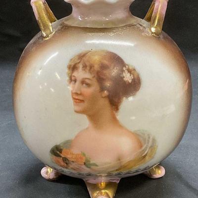 Royal Vienna Austria Porcelain Portrait Vase
