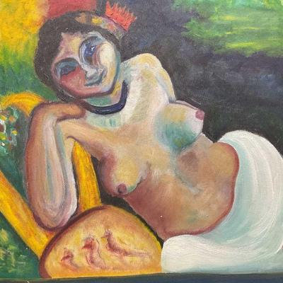 Nude Woman Reclining Oil Painting
